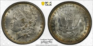 1889-O Morgan Dollar, Auswahl Stempelglanz PCGS MS-63, auffälliges besseres Datum - Bild 1 von 3