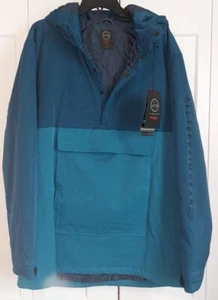 MENS WRANGLER ATG WATER RESISTANT WHITESIDE WINDCRUSHER BLUE HOODED JACKET NWT - Picture 1 of 9