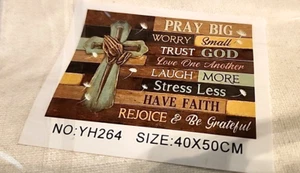 Religious Cross 16"x20" Canvas Paint Paint by Numbers Beginner Kits Brushes NIP - Picture 1 of 3