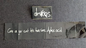 Aphex Twin Sticker - Drukqs - Come On You Cunt Lets Have Some Aphex Acid - Picture 1 of 1