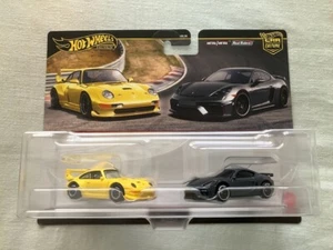 Hot Wheels - 2024 - Yellow Porsche 993 GT2 & Grey 718 Cayman GT4 - Twin 2 Pack - Picture 1 of 2