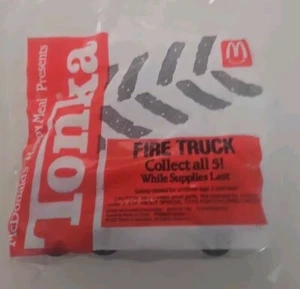 Vintage 1992 Tonka McDonald’s Happy Meal Spielzeug Feuerwehr LKW mit Original Tasche - Bild 1 von 5