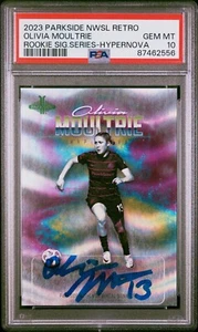 2023 Parkside NWSL Retro Rookie Signature Series Olivia Moultrie Auto /15 PSA 10 - Bild 1 von 2