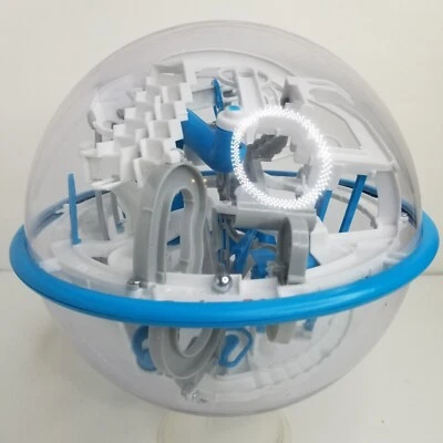 Perplexus Epic Toy Maze Ball Brain Teaser 3D Gravity Puzzle Mind Blue 8" Sphere - Image 1 of 4