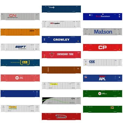 Evemodel N Scale 53ft 1:160 Shipping Container 53' Cargo Box with Magnets C15009 - Image 1 of 4