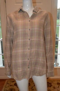 Camisa para mujer URBAN OUTFITTERS marrón/verde claro a cuadros con botones talla M nueva con etiquetas - Imagen 1 de 3