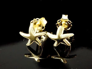 333  Gelbgold Seestern Ohrstecker 1 Paar 8 Karat Gold Starfish - Bild 1 von 1