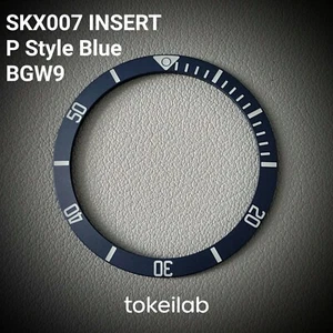 Inserto de bisel azul oscuro SKX007 cerámica (estilo PLGS) inclinado BGW9 / mate - Imagen 1 de 1