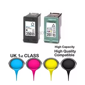 Cartucce di inchiostro HP 350 nero e 351 colori rigenerate per stampante hp - Foto 1 di 1