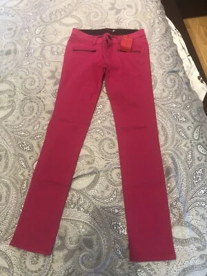 Pantalón niña catimini talla 12, cintura ajustable, rosa brillante Foto 1 de 3