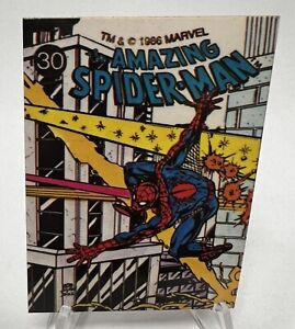 SPIDER-MAN #30 1986 Official Marvel Universe Series 1 sticker Comic Images