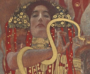 poster print for glass frame A0 A1 A2 A3 - Klimt Vintage Art Painting medicine - Picture 1 of 4