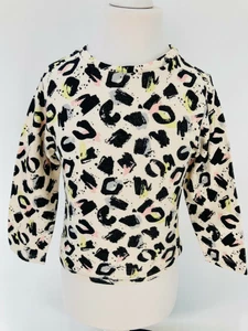 Mädchen Leopardendruck Pullover Top Neu Ex Mothercare Fearn Baumwolle 9m - 8 Jahre