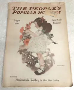1920s People's Popular Monthly Magazine August Cover Art Sarah Stillwell Weber - Picture 1 of 15