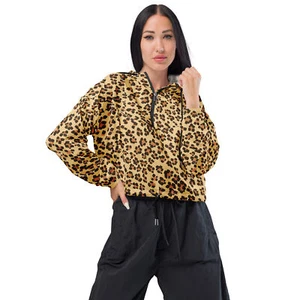 Leopard Damen Cropped Windbreaker - Bild 1 von 20