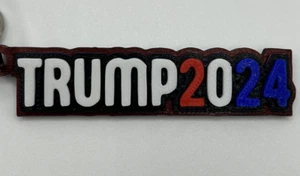 custom keychains Trump2024 3d printed with clasp multicolor red white blue - Picture 1 of 5
