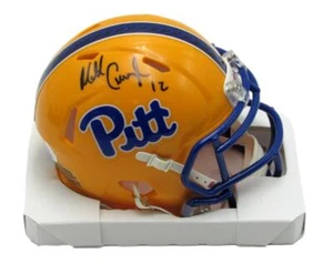 Mini casco de fútbol americano autografiado por Matt Cavanaugh Speed Pitt Panthers JSA - Imagen 1 de 3