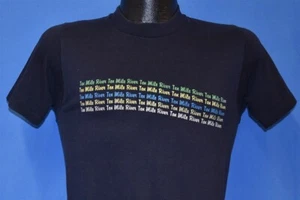 vtg 80s TEN MILE RIVER RAINBOW TOURIST VELVA SHEEN BLACK TRAVEL 50 50 t-shirt S - Picture 1 of 4