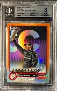 2022 topps chrome formula 1 Lewis Hamilton 171 Orange BGS 8 - Picture 1 of 2