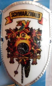 Schwarzwald Black Forest Clock Shield Hiking Badge Stocknagel Medallion G9802 - Picture 1 of 2