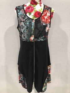 CLARITY BLACK ZIP UP SLEEVELESS BLOUSE SIZE S - Bild 1 von 7