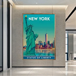 New York Statue of Liberty 02 Motivation Wall Art Print POSTER / CANVAS - Picture 1 of 3
