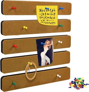 Bulletin Board Cork Board Cork Boards for Walls Cork Board for Office Pin Brown - Picture 1 of 2