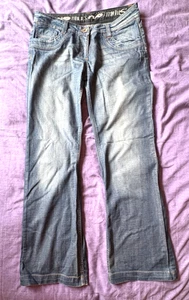 Fat Face Bootcut Switch Foot Blue Faded Old Jeans No Hills No Thrills Size 14 - Picture 1 of 19