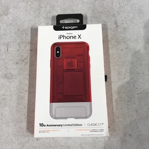 Neu im Karton Spigen iPhone X 10th Anniversary Limited Edition C1 Hülle G3 Rot - Bild 1 von 4