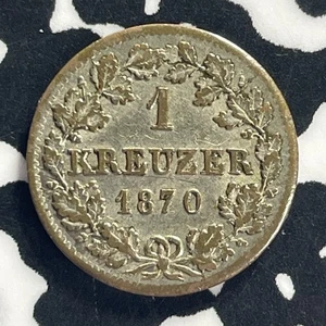 1870 Germany Bavaria 1 Kreuzer Lot#GB156 - Picture 1 of 2