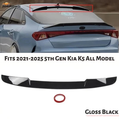 Alerón de techo ventana trasera estilo M negro brillante Fit 2021-2025 Kia K5 LX LXS EX GT Foto 1 de 4