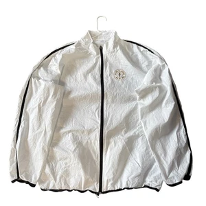 Vintage Golds Gym Tyvek Jacket Men's XL White Windbreaker Full Zip Lightweight - Picture 1 of 7