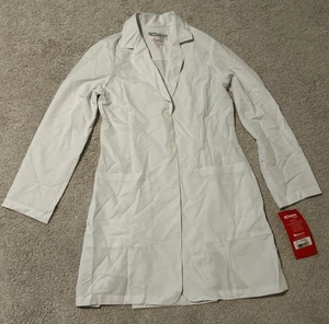 NWT - Grey's Anatomy Women's Small -35 Inch 3 Pocket Stretch Lab Coat White 2402 - Picture 1 of 3
