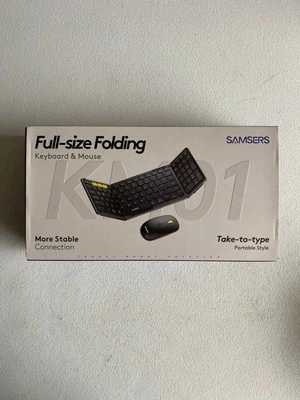Samsers Bluetooth Keyboard and Mouse, Folding Keyboard Mouse Combo - Image 1 of 4