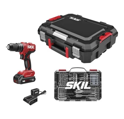 Skil 20V Brushless Cordless Hammer Drill Set With 75 Piece Bit Set Included - Image 1 of 4