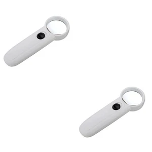 Juego de 2 Lupas de Mano con Luz Lectura Joyeros Lupa - Imagen 1 de 9