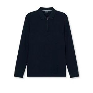 Olymp Casual Herren Zip Langarmshirt Regular Fit blau 543084 18 marine - Bild 1 von 3