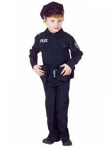 Police Officer Cops Policeman Uniform Deluxe Dress Up Boys Costume - Picture 1 of 1