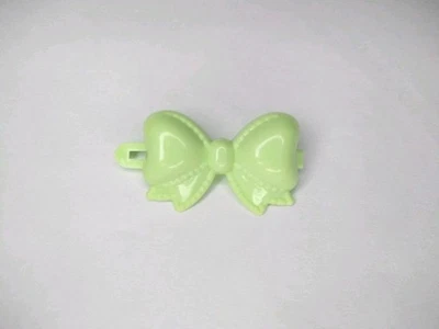 Vintage Goody Snap Tight Light Green Bow Barrette 1980s 90s Hair Clip - Image 1 of 2