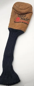 Cubierta de cabeza de palo de golf vintage marrón con quemador de madera burbuja Taylor Made - Imagen 1 de 1