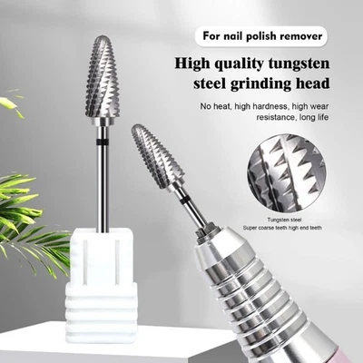 Carbide Nail Grinding Head Two Level Structure For Precise Manicure - Image 1 of 4