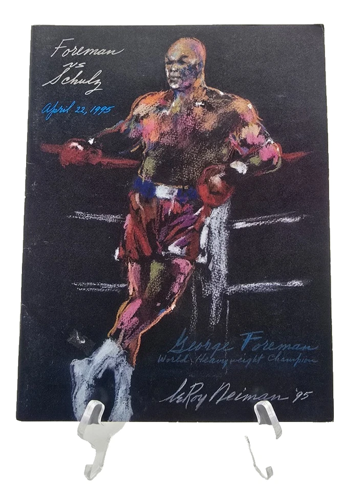 George Foreman vs Axel Schulz Official Boxing Program April 1995 - Image 1 of 3