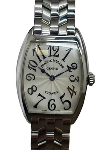 Franck Muller Cintree Curvex 7502 QZ Silver Dial Quartz Watch - Picture 1 of 10