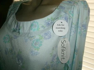 NUEVO CON ETIQUETAS MISS ELAINE CAMISÓN MANGA LARGA - PUNTO SUAVE ~ FLORAL ~ 54 $ etiqueta MEDIANO - Imagen 1 de 5