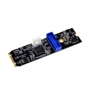 Accessoires carte d'extension M.2 NGFF NVMe vers USB 3.0 avant 19 broches pour PC - Photo 1/4