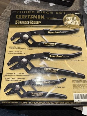 Paquete de 3 empuñaduras robóticas profesionales Sears Craftsman con estuche 45017 EE. UU. Nos Foto 1 de 4