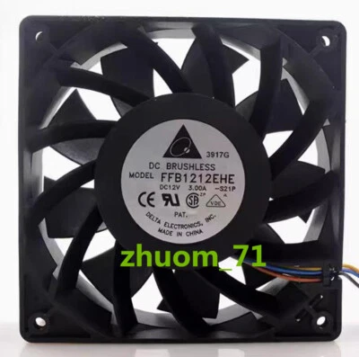 1PC DELTA FFB1212EHE 12V 12038 3.00A 12CM 4 wire PWM cooling fan - Image 1 of 2