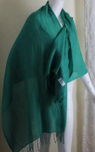 Naturally Knotty BOUTIQUE Fine 50% Viscose 50% Wool Shawl Scarf Wrap 29x74 - Picture 1 of 5