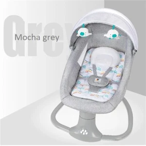 Altalena, sdraiette lettino elettrica per bambini, dondolo Per Neonati, Grigio - Foto 1 di 13