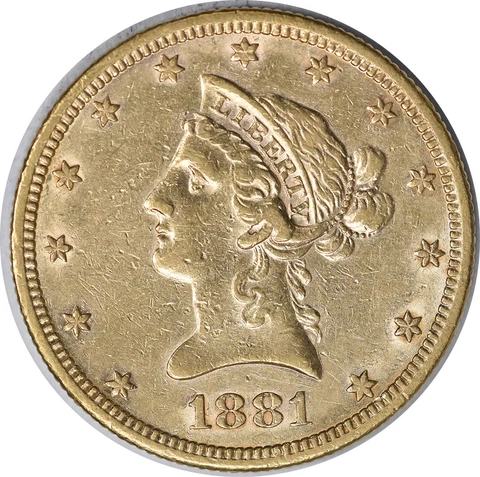 1881-S $10 Gold Liberty Head EF Uncertified #1115 Cover